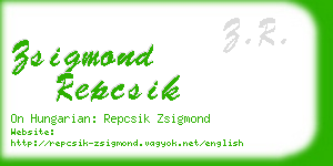 zsigmond repcsik business card